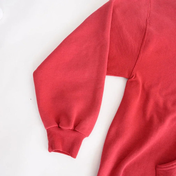 Vintage 90's Russell Athletic Zip Up Hooded Red Sweater  XXL Made In U.S.A. - Picture 10 of 12